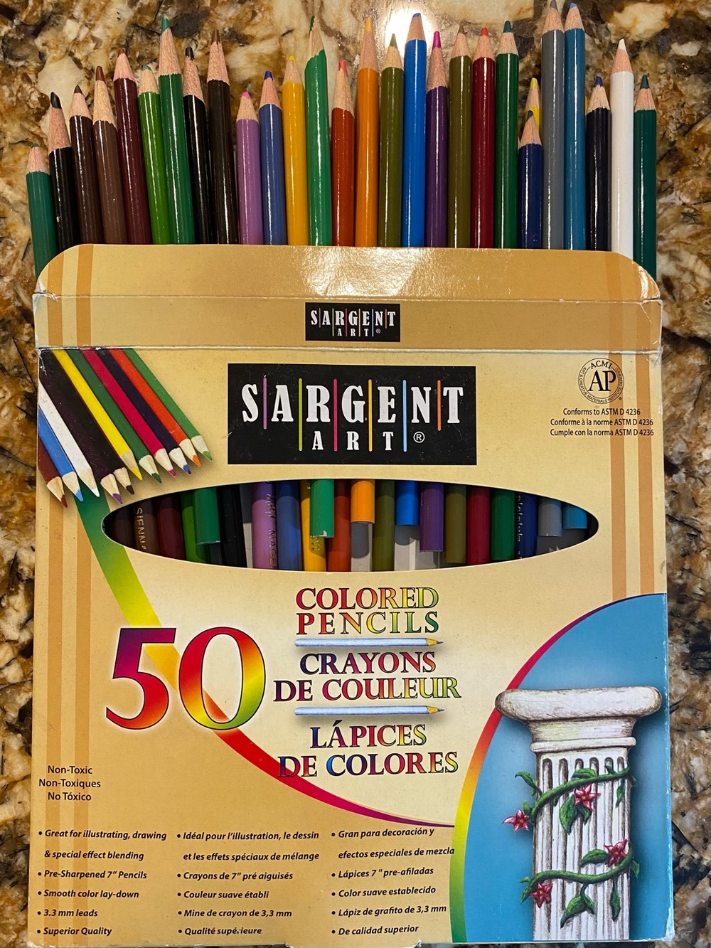 50-Count Colored Pencils - Assorted Colors